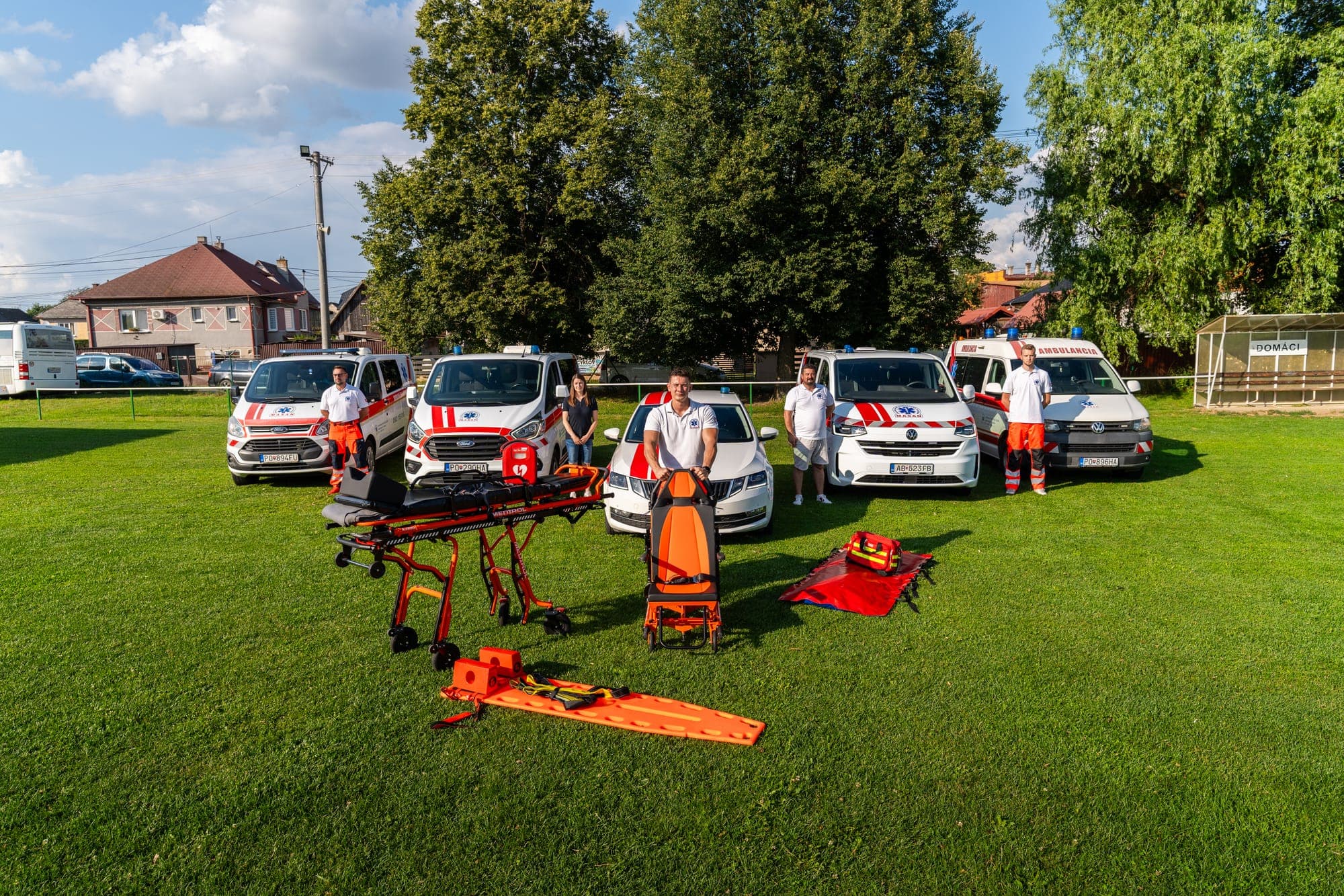 Posádka a vybavenie dopravnej zdravotnej služby MASAN